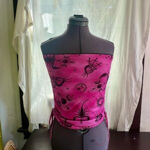 Dolls Kill Pink Graphic Tube Top